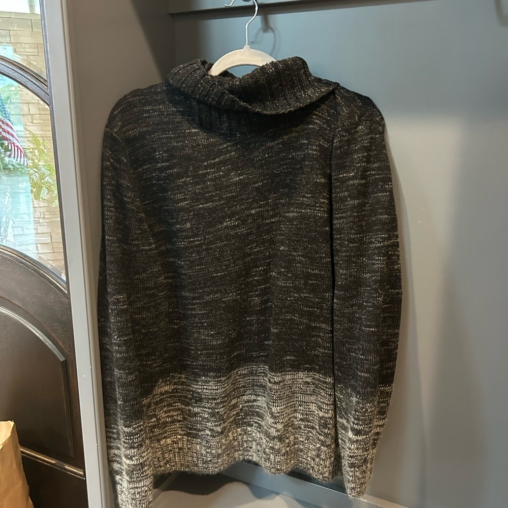 Hugo Boss Black and Gray Turtleneck Sweater